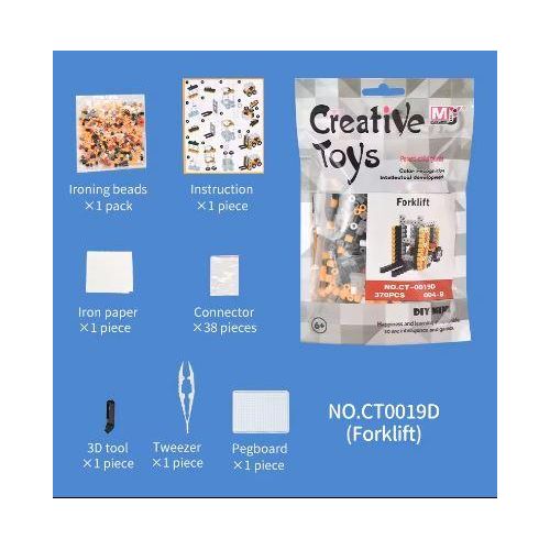3D Ironing Beads, Kids Toys eco friendly 5mm hama perler beads kit 3D Engineering Vehicle DIY Assembly Toy