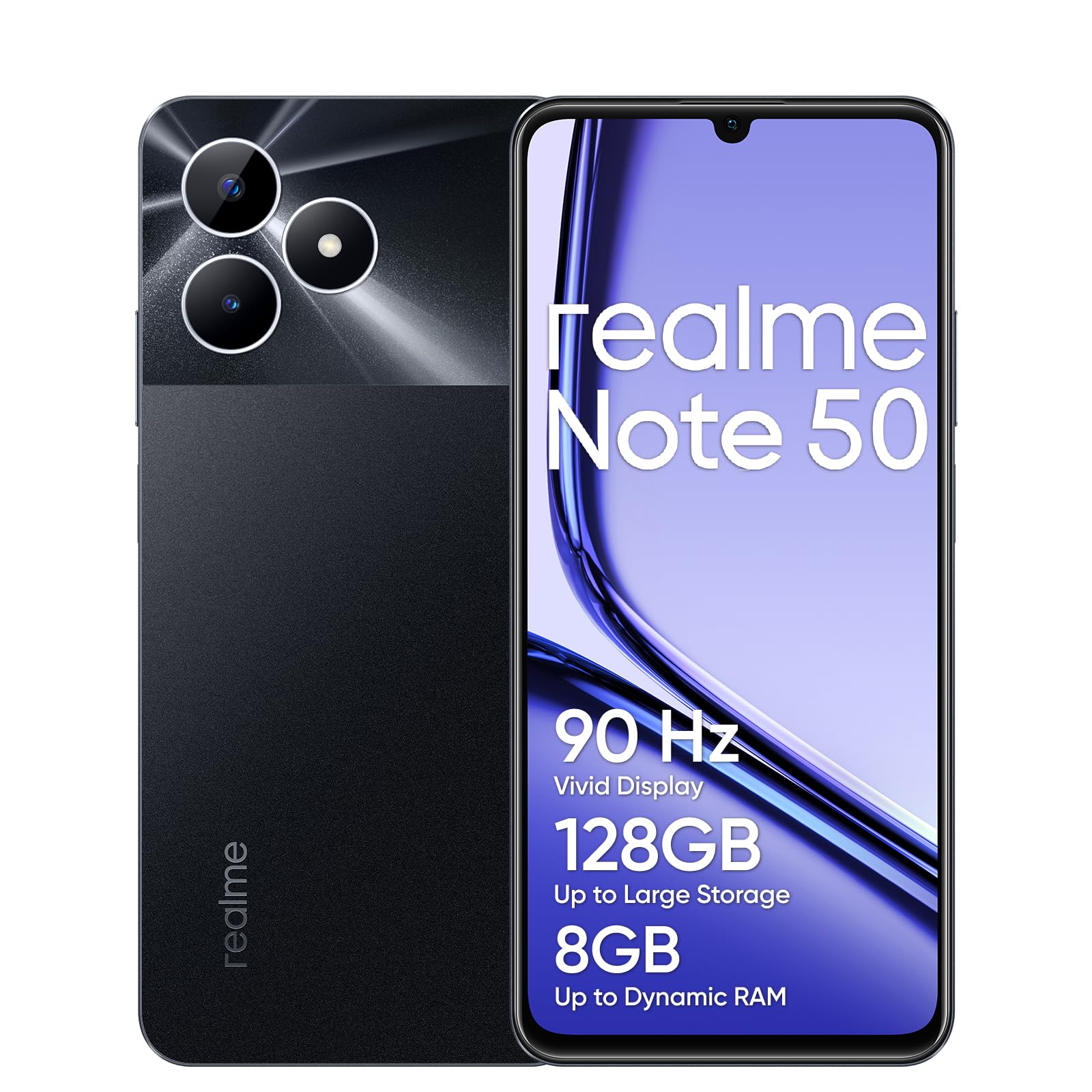 Realme Note 50 6.74" 128GB ROM+4GB RAM(Upto 8GB RAM) 5000mAH 13MP Al Camera Dual sim-Smartphones