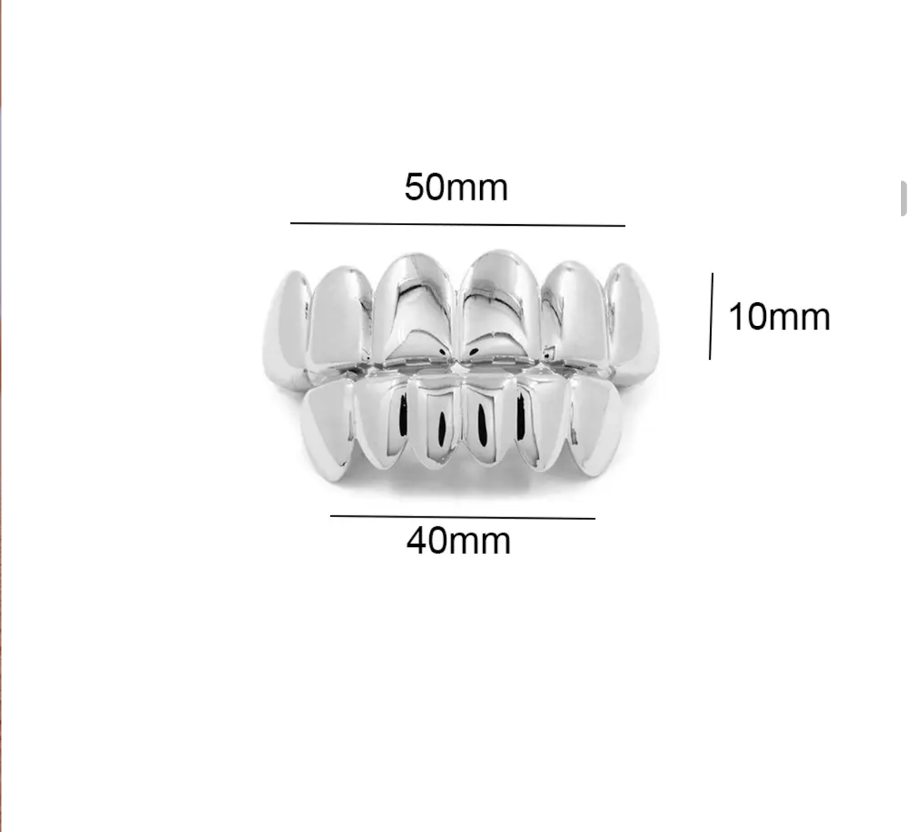 1PC HipHop Single Tooth Grillz For Men,  Hip Hop Real Gold Plated Teeth Grillz Fashion Tooth Caps Decor Dental Grills For Men Women Jewelry Accessories Halloween