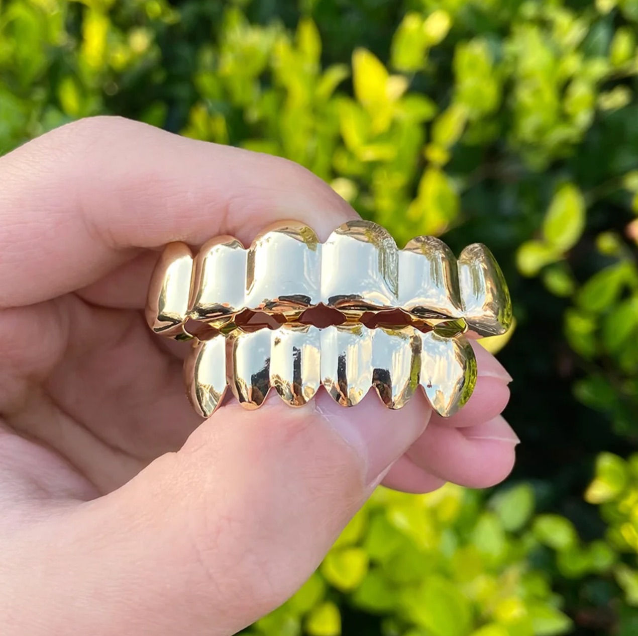1PC HipHop Single Tooth Grillz For Men,  Hip Hop Real Gold Plated Teeth Grillz Fashion Tooth Caps Decor Dental Grills For Men Women Jewelry Accessories Halloween