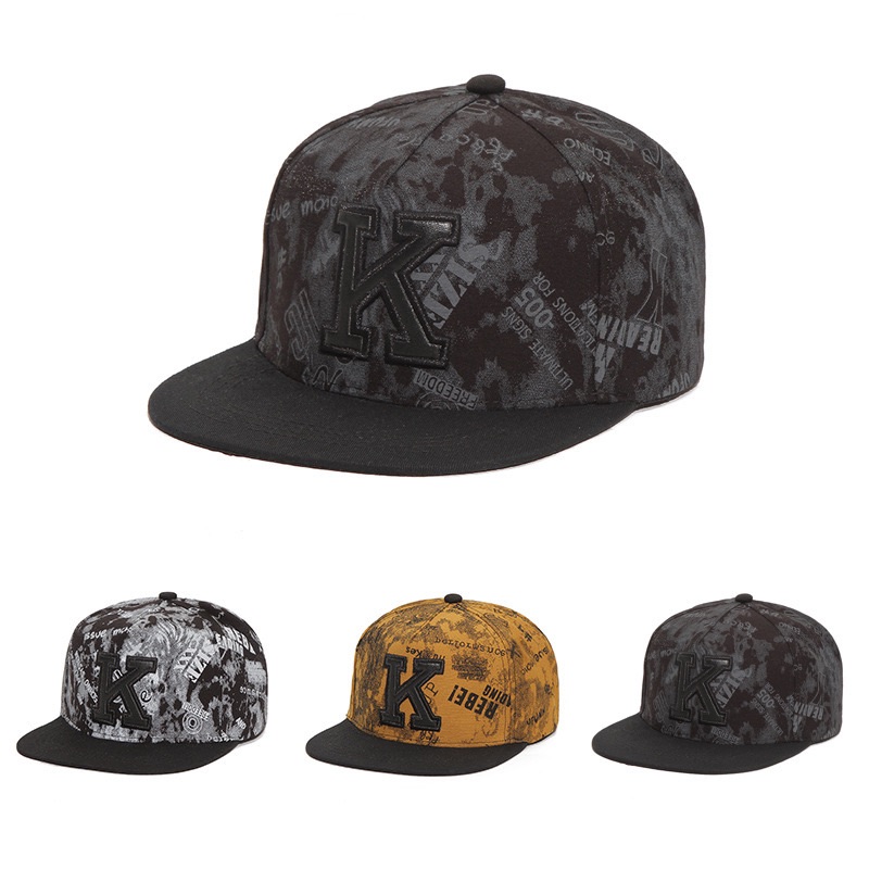 CJ House Hip Hop Baseball Cap Hat Flat Rim Hip Hop Style Hip Hop Hat Korean Version Cap Hip Hop Trend Personality Flat Brim Hat
