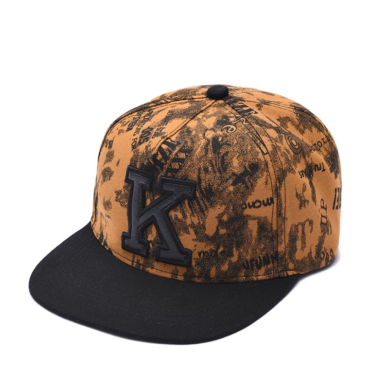 CJ House Hip Hop Baseball Cap Hat Flat Rim Hip Hop Style Hip Hop Hat Korean Version Cap Hip Hop Trend Personality Flat Brim Hat