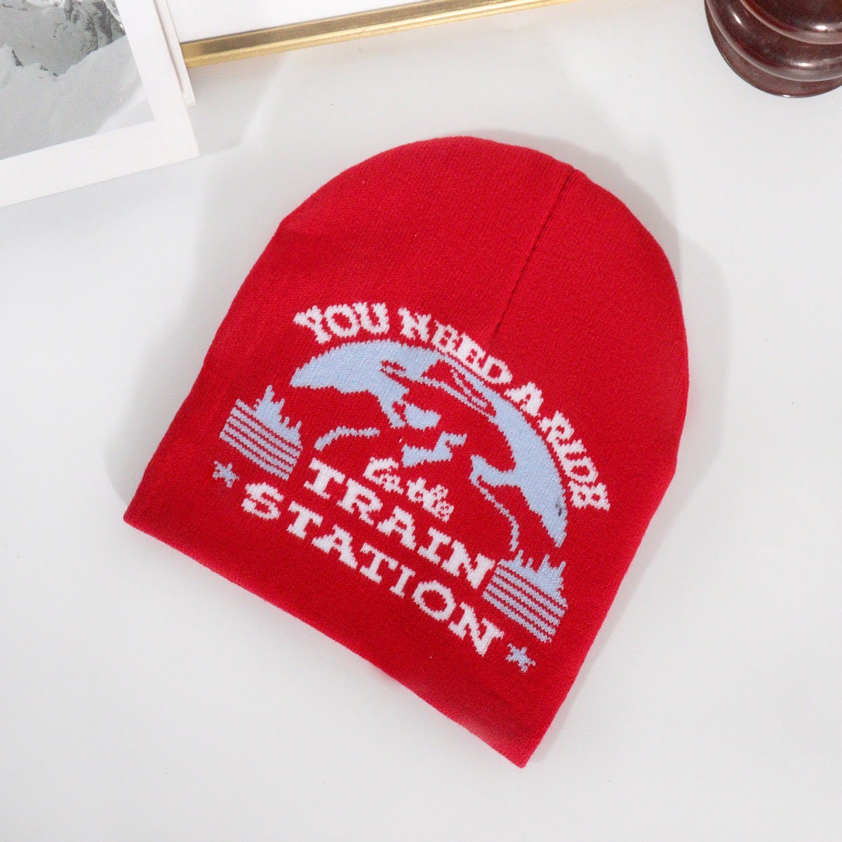 CJ House Fashion Beanies Hat with Rhinestone for Women Men Beanies Hats Hip-hop Soft Stretch Warm Knitted Slouchy Cap