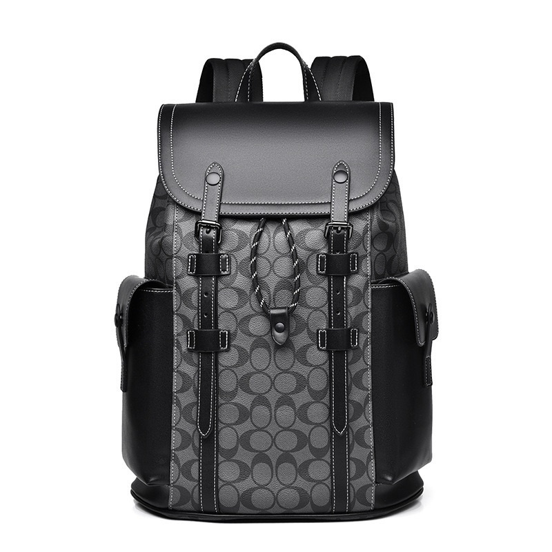New 15.6-inch men's backpack Leisure printed textured business computer bag Fashion printed travel bag and backpack