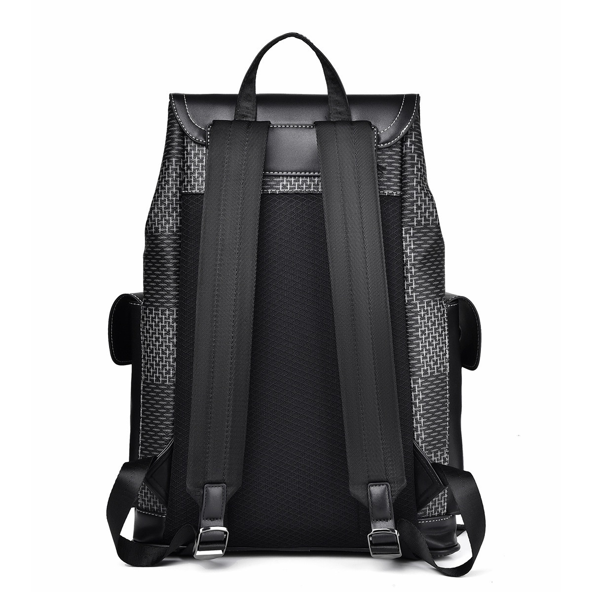 New 15.6-inch men's backpack Leisure printed textured business computer bag Fashion printed travel bag and backpack