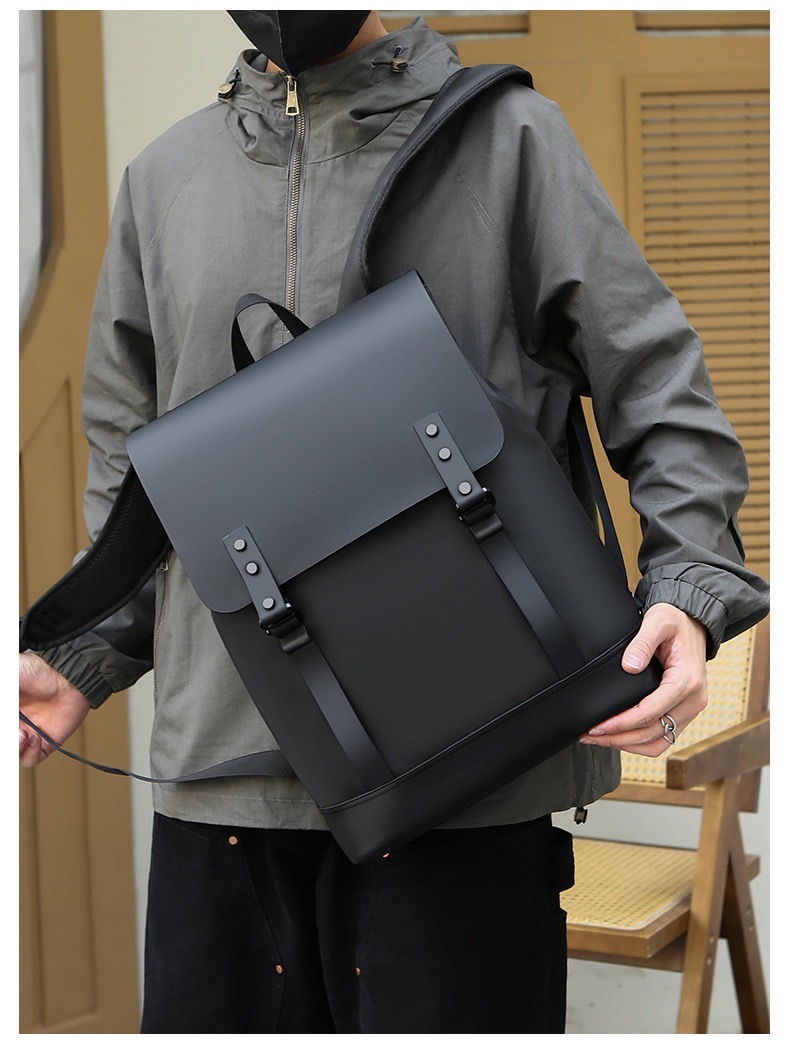 New 15.6-inch men's backpack Leisure printed textured business computer bag Fashion printed travel bag and backpack