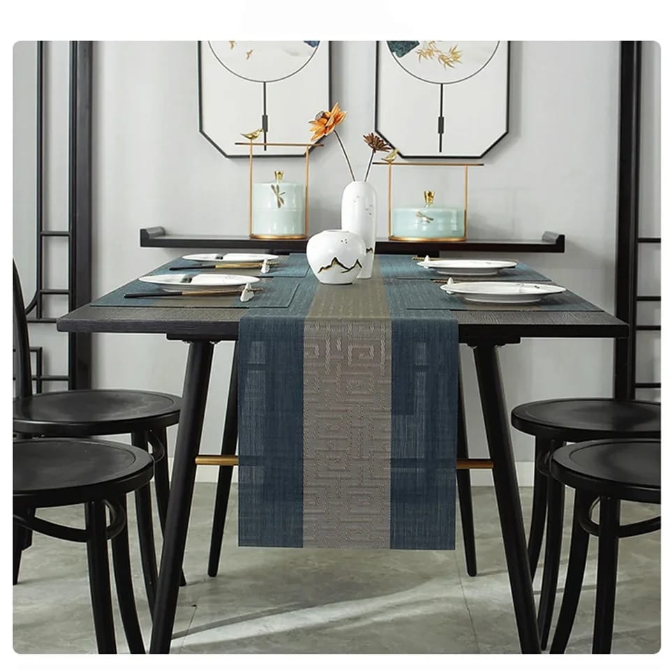 Set of 6pcs decorative kitchen/home decorative table mats plus centre runner
