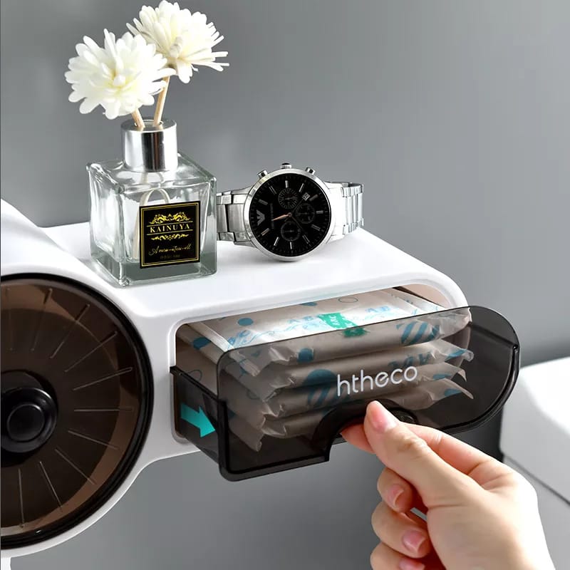 Waterproof self adhesive tissue box holder