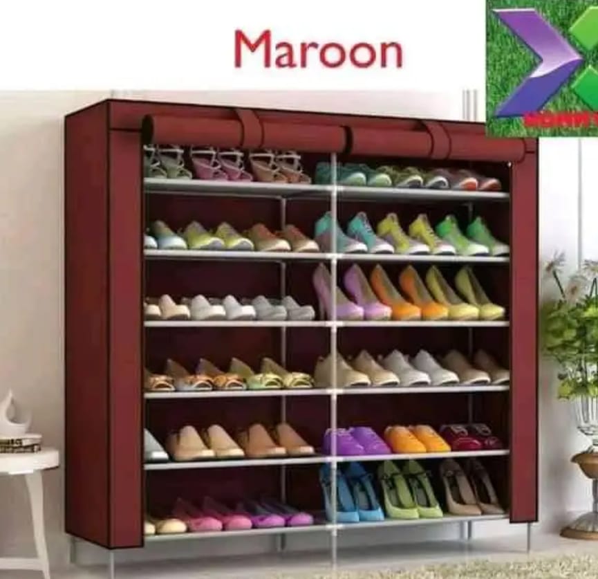 2 Columns portable home shoe rack/organizer.