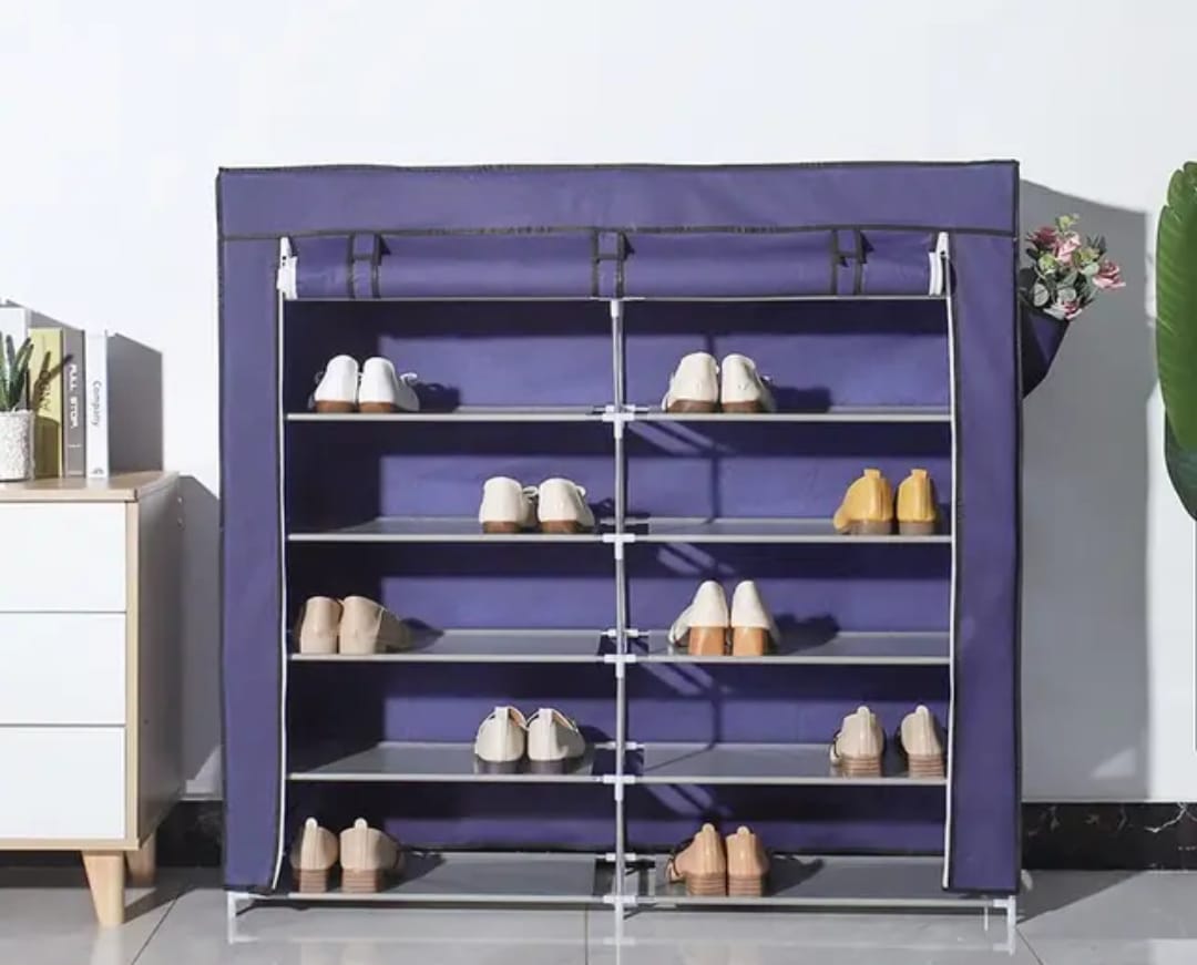 2 Columns portable home shoe rack/organizer.