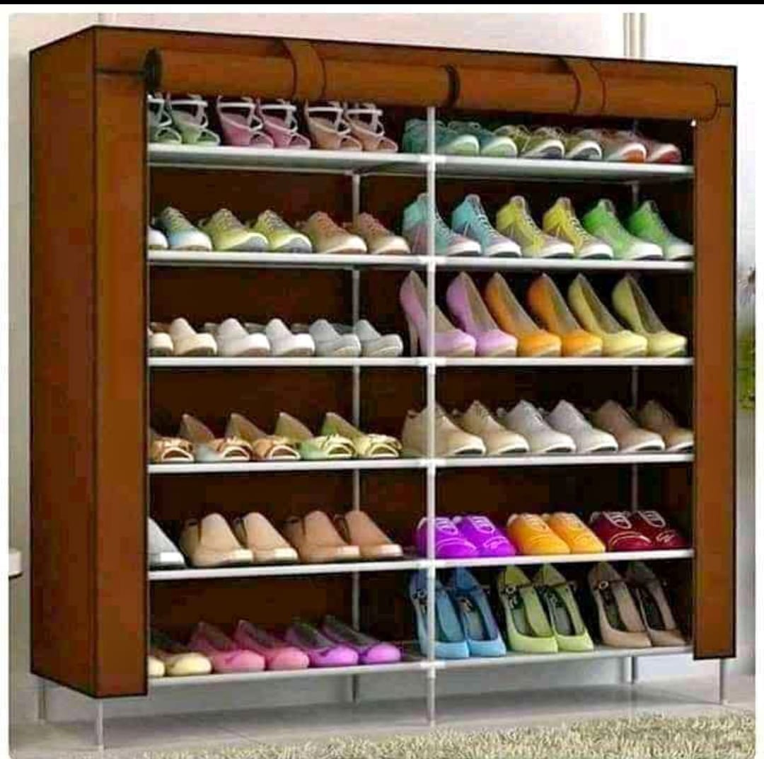 2 Columns portable home shoe rack/organizer.