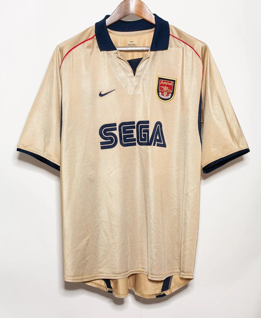 Arsenal 2001/02 Gold Away Jersey Kit