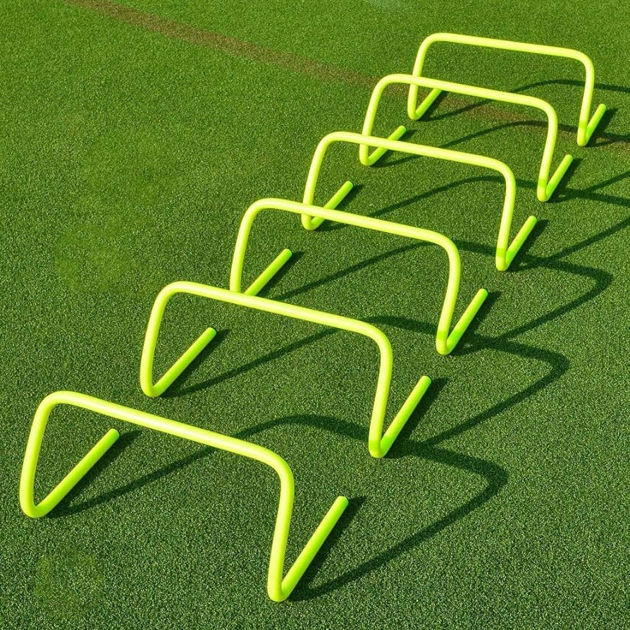 Set of 10 Colorfully Bright Sports Training Gym Hurdles