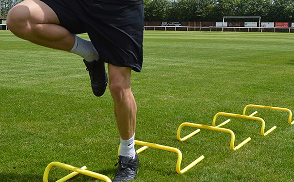 Set of 10 Colorfully Bright Sports Training Gym Hurdles