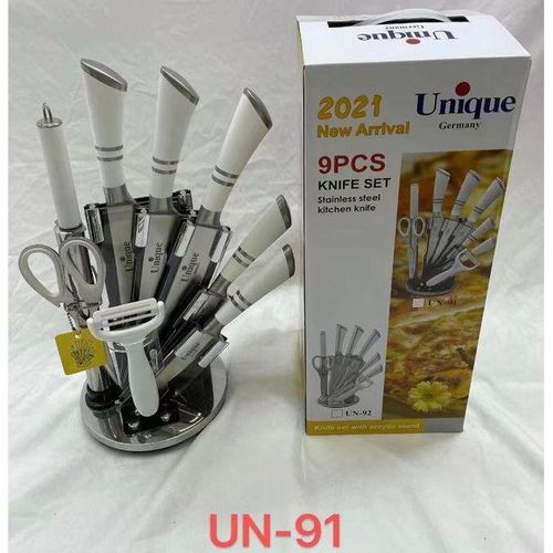CLEARANCE OFFER UNIQUE Stainless Steel 9 pc Knife Set