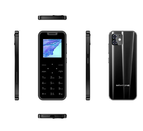 Super Mini Maxfone Max 7 Mobile Phone Touch Button 1.54" Dual SIM BT Dialer 0.3MP 1000MAH MP3 Torch FM Ultrathin Card CellPhone