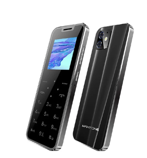 Super Mini Maxfone Max 7 Mobile Phone Touch Button 1.54" Dual SIM BT Dialer 0.3MP 1000MAH MP3 Torch FM Ultrathin Card CellPhone
