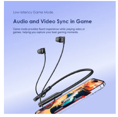 oraimo Necklace Lite Call Vibration Wireless Headphones Bluetooth  Earphones