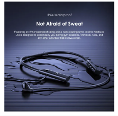 oraimo Necklace Lite Call Vibration Wireless Headphones Bluetooth  Earphones