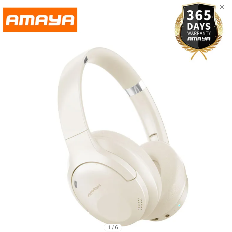 Amaya HD-360BT Active Noise Cancellation (ANC) Over-Ear Wireless Bluetooth Headphones