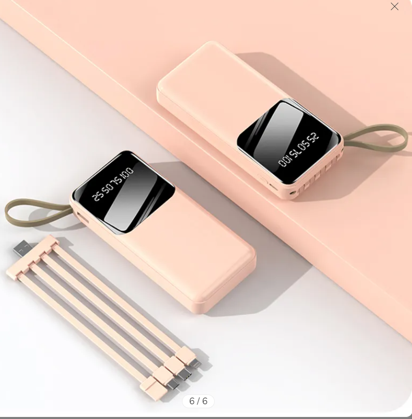 Amaya APW-01 Power Bank 20000mAh fast charging with 4 lines for iPhone, Type C, Micro and USB ports