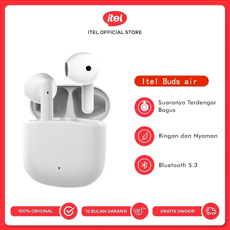 itel Budsair Earphones Bluetooth 5.3 ENC Wireless Headset TWS Headphone Stereo In-Ear Handsfree Earbuds