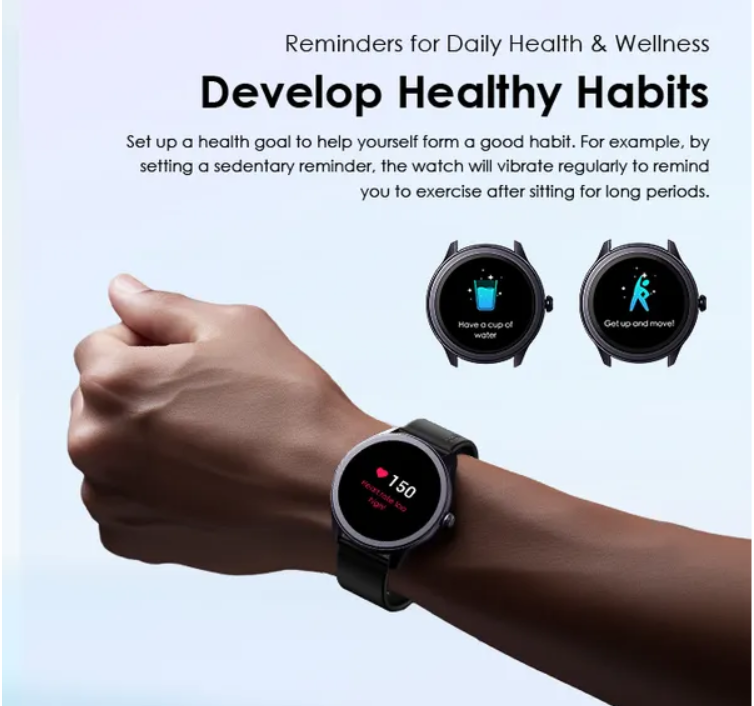 Oraimo Watch 2R 1.39" TFT IP68 BT Calling  7 Days Battery Life Waterproof:IP68 24-hour Health Monitoring Smart Watch