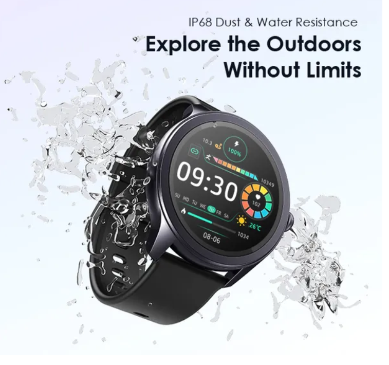 Oraimo Watch 2R 1.39" TFT IP68 BT Calling  7 Days Battery Life Waterproof:IP68 24-hour Health Monitoring Smart Watch