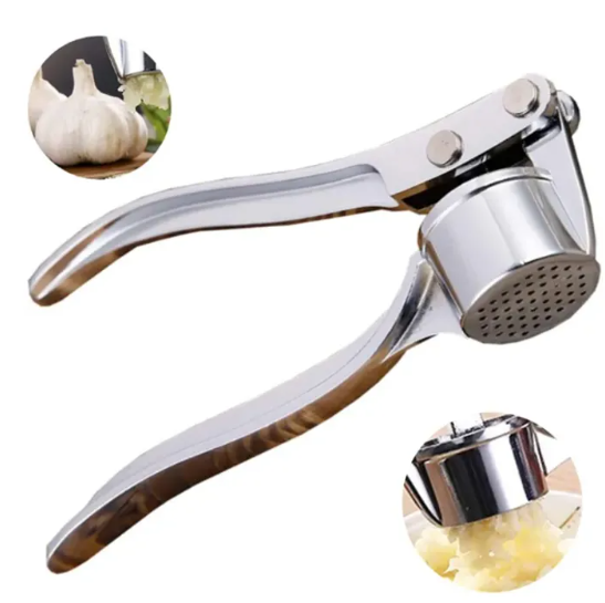 Premium Garlic Press Professional Garlic Mincer Easy to Squeeze and Clean Rust Proof & Dishwasher Safe Efficient Ginger Crusher Silver,garlic crusher presser