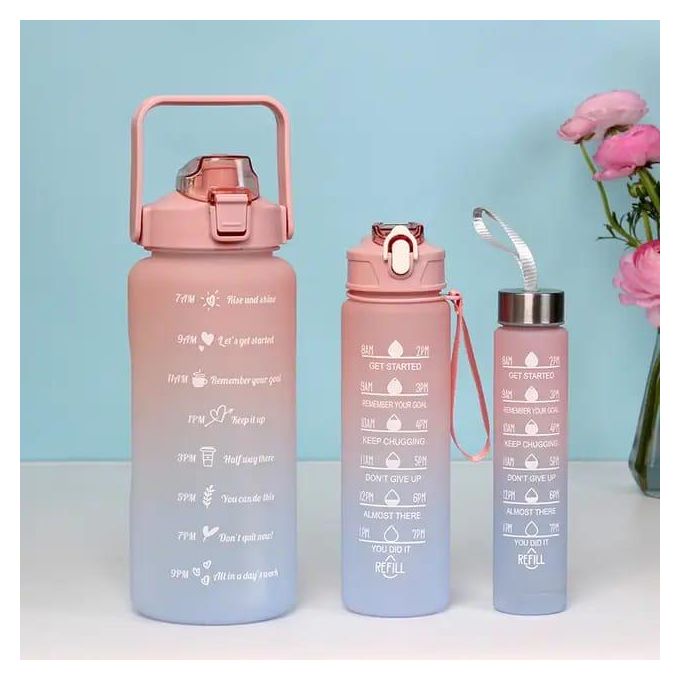 3 In 1 Water Bottle Pack of 3 Water Bottles,