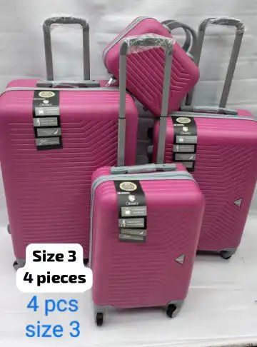 4 in 1 new design..Made of durable PVC material Lightweight and easy to transport 4-piece set: large suitcase, medium suitcase, and small carry-on suitcase 4 spinner whee