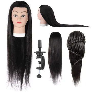 Dummy with hair Hairdresser Training Head Dummy with Long Hair and Clamp salon braiding training dumy doll with hair