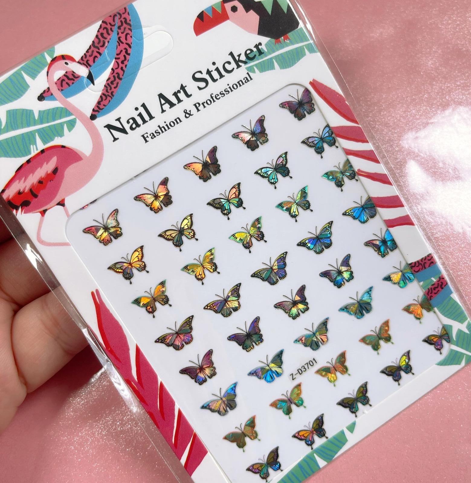 Butterfly Nail Art Stickers Decals for Women Girls, Self-Adhesive Nail Decals Nail Designs Supplies, Colorful Butterflies Spring Flower Nail Stickers for Nail Art Accessories Nail Decorations