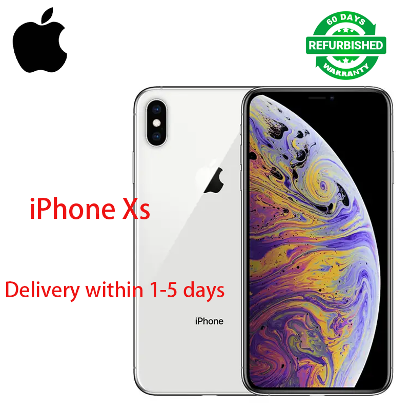 Refurbished Apple iPhone Xs 64GB+4GB 5.8 inch Apple Smartphone A12 Chip Single SIM 2G 3G 4G/LTE 12MP+7MP No Face ID