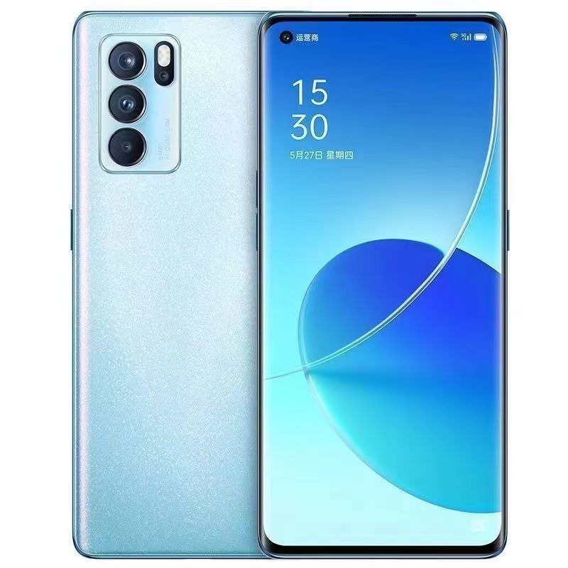 Refurbished OPPO Reno 6Pro 5G Phone 6.55 Inch Curved AMOLED 64MP+32MP 4500mAh In-screen Fingerprint Recognition, Facial Recognition Dual SIM Smartphone