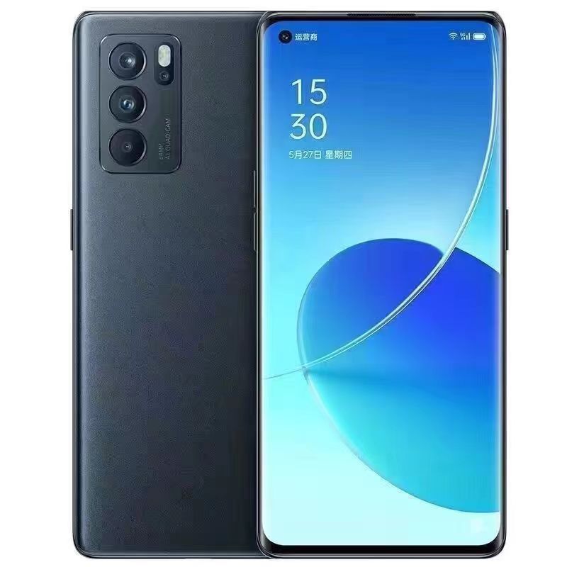 Refurbished OPPO Reno 6Pro 5G Phone 6.55 Inch Curved AMOLED 64MP+32MP 4500mAh In-screen Fingerprint Recognition, Facial Recognition Dual SIM Smartphone