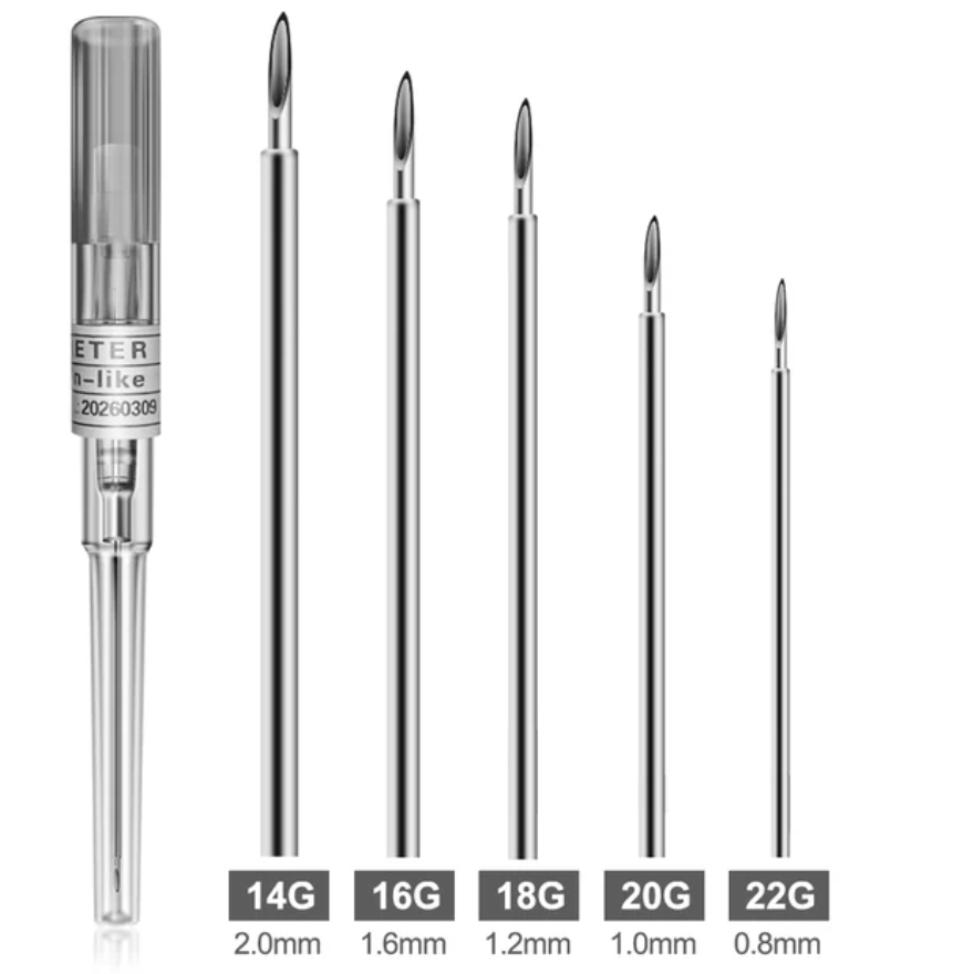 10pcs Disposable Piercing Needles 14/16/18/20/22G I.V Catheter Body Ear Nose Nipple Lip Piercing Tools Supplies
