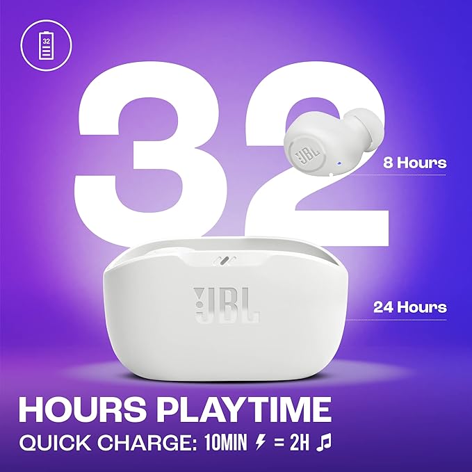 JBL Wave Buds in-Ear Wireless Earbuds with Mic,App for Customized Extra Bass Eq