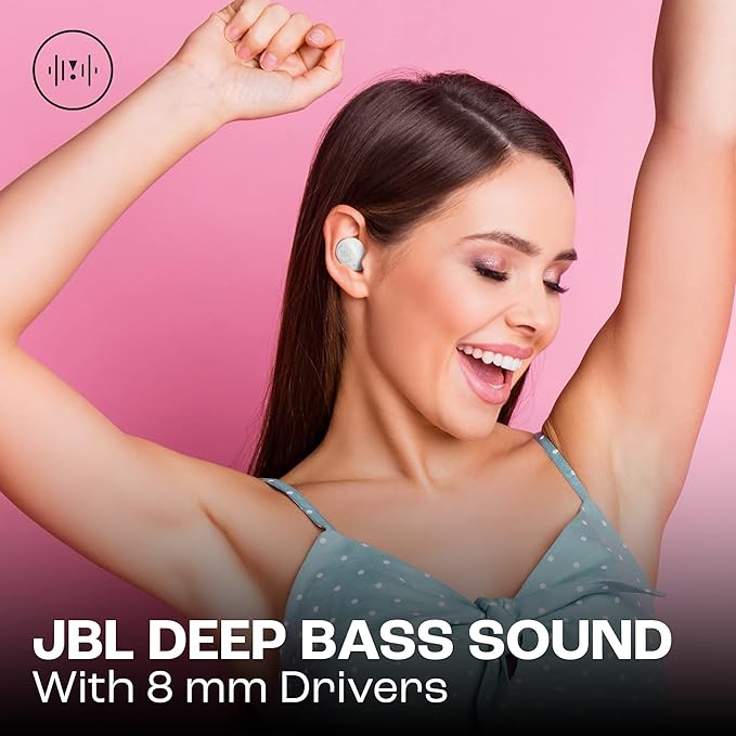JBL Wave Buds in-Ear Wireless Earbuds with Mic,App for Customized Extra Bass Eq