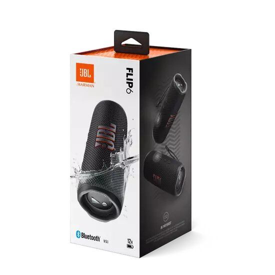 JBL Flip 6 – Wireless Bluetooth Streaming with IP67 Waterproof and Dustproof, 2-way Speaker System & 12 hours of playtime