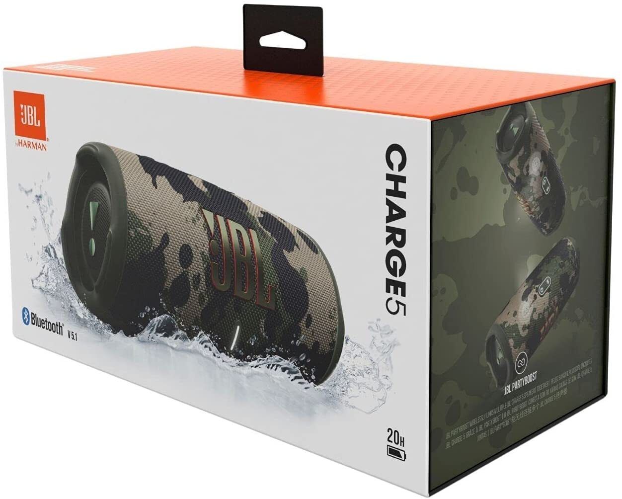 JBL CHARGE 5 - Portable Waterproof (IP67) Bluetooth Speaker with Powerbank USB Charge out, 20 hours playtime