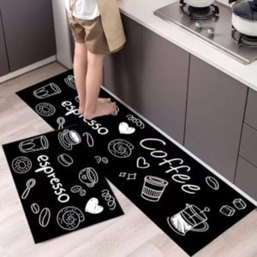 2 Pcs Kitchen Non Slip Mat.- kitchen Rug  Non Slip Kitchen Mat Throw Rug for Kitchen Doormat Runner Rug Set Floor Carpet Household Carpet Home Decor