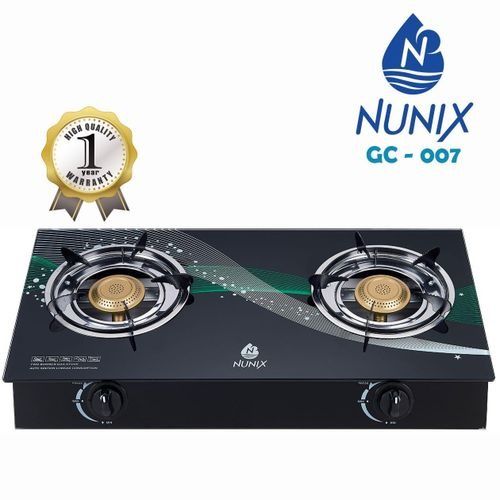 Nunix GC-007 Auto Ignition Table gas Top Glass Top 2 Burner Gas Cooker 2-burner, Tampered glass top
Strong Galvanized steel
Auto ignition system
Whirlwind Technology 
New stylish design