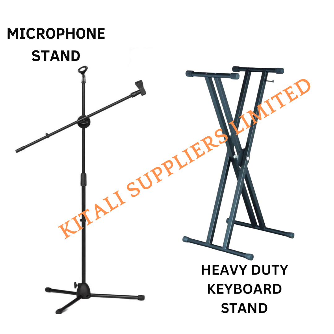 Heavy duty Metalic keyboard stand + microphone stand