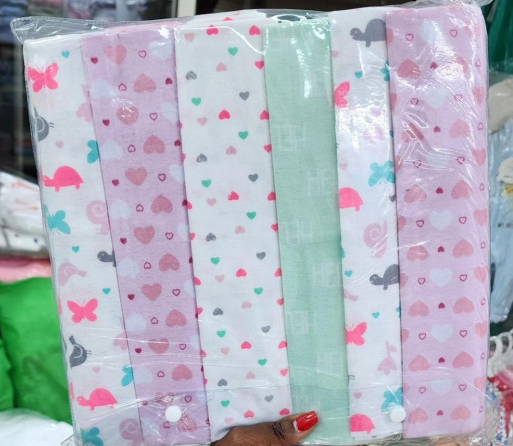 Fashion 6 Pieces Baby Cotton Flannels/ Receiving Blankets