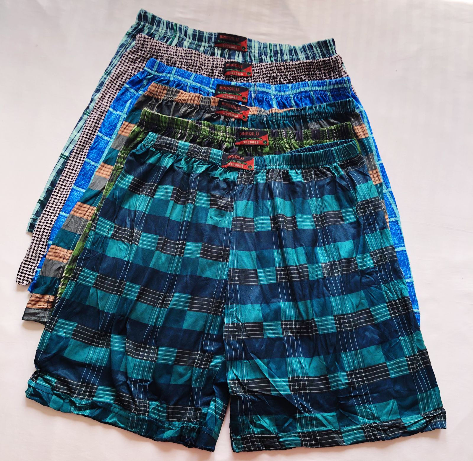 4Pcs Soft Cotton/Polyester Men's Boxers – Waist 30-36inc