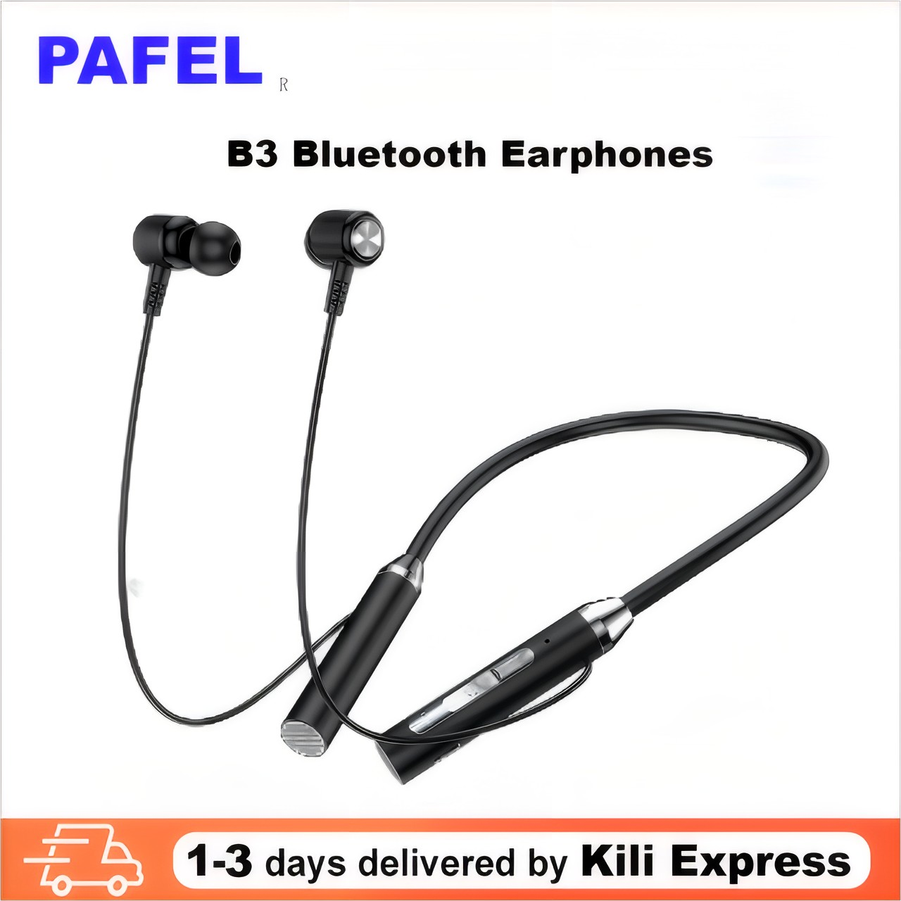 PAFEL B3 Wireless Bluetooth Earphones Neckband Retractable Earbuds Wireless Stereo BT 5.0 Deep Bass HiFi Magnetic Sports with Microphone Bluetooth Earphones