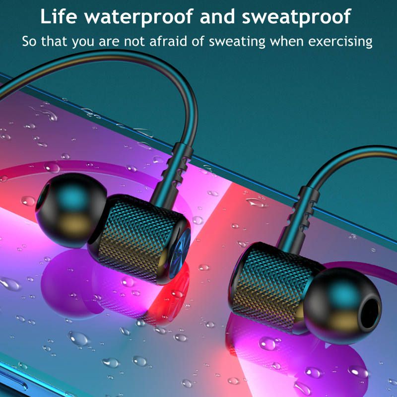 PAFEL B3 Wireless Bluetooth Earphones Neckband Retractable Earbuds Wireless Stereo BT 5.0 Deep Bass HiFi Magnetic Sports with Microphone Bluetooth Earphones