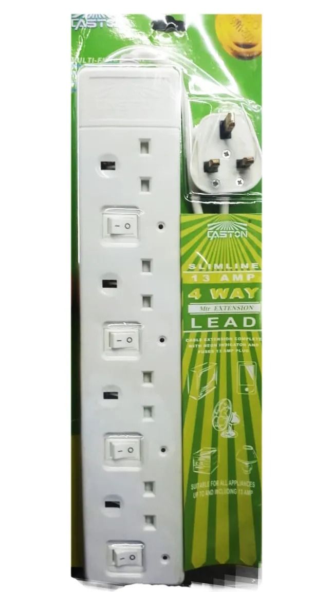 Special offer Caston 4 WAY EXTENSION POWER STRIP CABLE