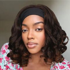 Tinted Brown Super Gorgeous soft premium synthetic HeadBand wig + Free gift inside!!!